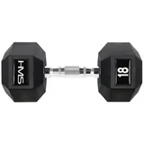 hms fitness HEX PRO Kurzhantel 18 kg schwarz/grau