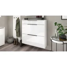 borchardt Möbel Tom 89 x 96 x 24 cm weiß hochglanz/weiß matt