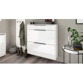borchardt Möbel Tom 89 x 96 x 24 cm weiß hochglanz/weiß matt