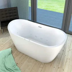 AcquaVapore freistehende Badewanne Wanne F23 180x92cm Whirlpool Luft & Wasser