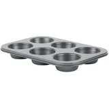 Testrut axentia Muffinform 2er Set klein für 6 Muffins, Muffin Backblech 29 x 18 cm, antihaftbeschichtet aus Carbonstahl, Cupcake Formen, Muffinblech