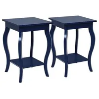 Costway Nachttisch 2-St blau