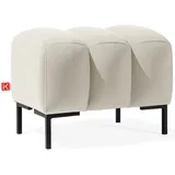 konsimo® Sitzhocker, Creme, Holz, Textil, Rechteckig, 60x50x50 cm, Hergestellt in Europa, FSC 100%, Wohnzimmer, Hocker, Sitzhocker