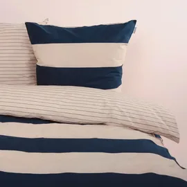 tom tailor / h.& w. schmänk gmbh & co. kg Wendebettwäsche Gestreift Blau 155 x 220 cm