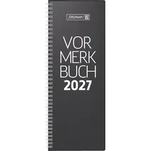Brunnen Vormerkbuch 784 2027 | 108×297 mm, Kunststoff, schwarz