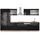 Vicco Küchenzeile R-Line 350 cm Schwarz Hochglanz/Eiche