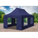 Faltpavillon Faltzelt Pavillon 3x6m Blau Gartenzelt Klappzelt Wasserdicht