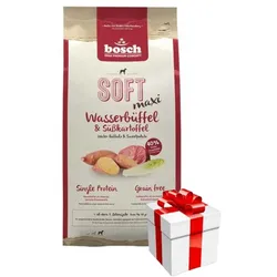 Bosch Plus Soft Maxi Wasserbüffel & Süßkartoffeln 12,5 kg+Überraschung für den Hund