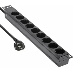 INLINE 19" Steckdosenleiste, 9-fach Schutzkontakt