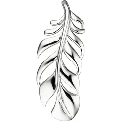 Ketten-Anhänger JOBO "Anhänger Feder", silber (silber 925), Schmuckanhänger, Damen, Silber 925 (Sterlingsilber), 925 Silber