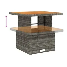 vidaXL Gartentisch 80 x 80 x 71 cm Grau