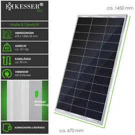 Kesser Solarpanel monokristallin 165 W