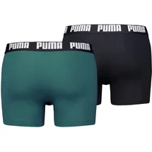 Puma Basic Boxershorts emerald ice / schwarz XL 2er Pack