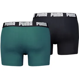 Puma Basic Boxershorts emerald ice / schwarz XL 2er Pack