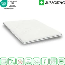 supportho Premium Topper 140 x 200 cm H3, Höhe 9 cm, Härtegrad H3 mit antibakteriellem Bezug