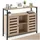 Tectake Warrington Sideboard 100 x 37 x 82 cm Braun Holzwerkstoff