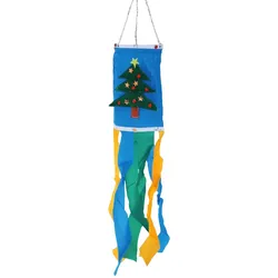 Windspiel Windsack Tannenbaum 100cm (blau) - Deko für den Garten oder Balkon 100 CM