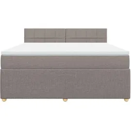 vidaXL Boxspringbett 180 x 200 cm Taupe