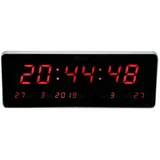 Dioche 14,2 '' große Wandhalterung Digitaluhr, elektrische LED Word Anzeige Moderne Kalender Wanduhr für Zimmer Schlafzimmer Büro(Kalender + Temperatur + Woche)