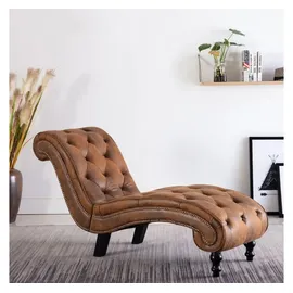 vidaXL Chaiselongue Relaxliege Polyester 52 x 77 x 145 cm Braun