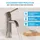Bächlein Badarmatur Susara mit gebogenem Auslauf, Design Einhebelmischer mit langlebiger Keramikkartusche und Montage-Set, Bad Wasserhahn Chrom