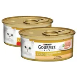Gourmet Gold Mousse Truthahn + Rind Combipack Katzenfutter 48 x 85 g