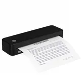 A4 Tintenloser Thermodrucker - 8-Zoll Portabler Farbthermodrucker Black