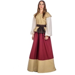 Limit Sport Kostüm Mittelalterliche Magd, Hochwertiges Kostüm für die einfache Bauersfrau rot S