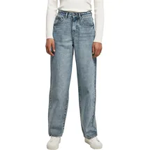 URBAN CLASSICS Damen Hose Ladies High Waist 90 ́S Wide Leg Denim Pants Tinted Light Blue Washed 26 - 26