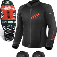 SHIMA X-MESH 2.0 Jacke Herren mit Protektoren AIRFORCE Rückenprotektor Motorradjacke Sommer Mesh Belüftet Textiljacke Schutzjacken Protektorenjacke Luftige (Männer, Rot, 3XL)