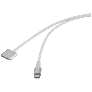 Renkforce USB-Ladekabel USB-C®, Magsafe 3 2.00 m Weiß magnetischer Stecker RF-6437916