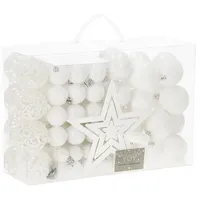 SPRINGOS Weihnachtsbaumkugeln mit Baumspitze aus Kunststoff 100 Stück