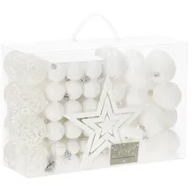 SPRINGOS Weihnachtsbaumkugeln mit Baumspitze aus Kunststoff 100 Stück