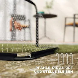 Homcom Fußballtor Schwarz 90 x 36 x 60 cm