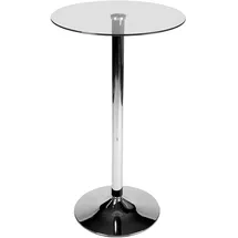 deluke Stehtisch rund 60 x 105 cm Transparent