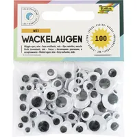 Folia Wackelaugen selbstklebend 100 Stück 6 Größen