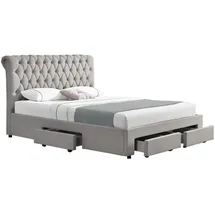 Hti-Living Bett 140 x 200 cm Grau