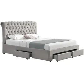 Hti-Living Bett 140 x 200 cm Grau