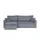 Sofa.de Eckcouch Stoff mit Schlaffunktion 3-Sitzer Blau