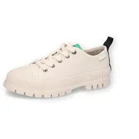 Dockers by Gerli Damen Low-Top Sneaker, Frauen Halbschuhe,Freizeitschuhe,Laufschuhe,schnürschuhe,schnürer,Plateausohle,Natur,38 EU