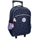 Milky Kiss Trolley-Rucksack Dotted Delight Dunkelblau mit Punkten