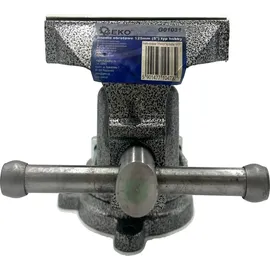 tooltek GEKO | Schraubstock, mit Amboss, 125mm Spannweite, Tischschraubstock drehbar 360