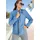 GOLDNER Kurzgröße: Sportive Übergangsjacke mit Stehkragen", in jeansblau | Gr.: 22,