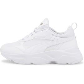 Puma Damen Cassia Sneaker, White White Team Gold, 42.5