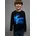 FLYING DINO Jungen 140/146 blau marine Jersey Obermaterial Baumwolle Vorderteil Polyester Basic Rundhals Shirts Langarm Basic-Passform Rundhalsausschnitt