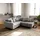 DeLife Ecksofa Clovis Hellgrau Strukturstoff Armlehne Ottomane Links Modulsofa