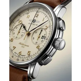 Zeppelin Méditerranée 9670-5 Leder Braun 42 mm 9670-5