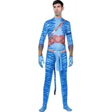 maskworld Blauer Stammeskrieger Kostüm Herren M