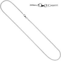 Silberkette JOBO, silber (silber 925), Halsketten, Damen, Silber 925 (Sterlingsilber), L: 38cm, Panzerkette 925 Silber 38 cm 1,7 mm