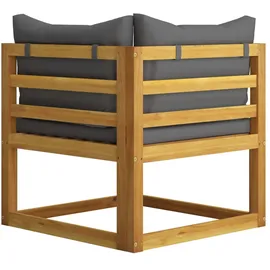 vidaXL 11-tlg. Garten-Lounge-Set mit Auflagen Massivholz Akazie